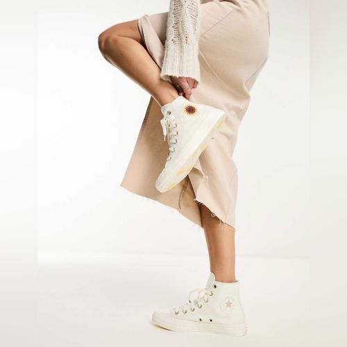 Converse blanche outlet tournesol