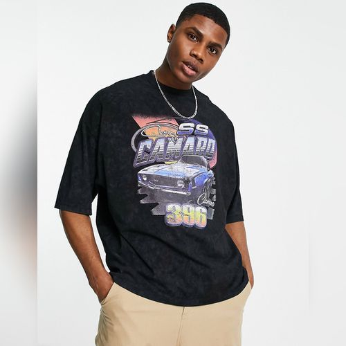 T-shirt court ajusté en tulle plissé à imprimé léopard Asos Homme Vêtements Tops & T-shirts Tops Débardeurs 