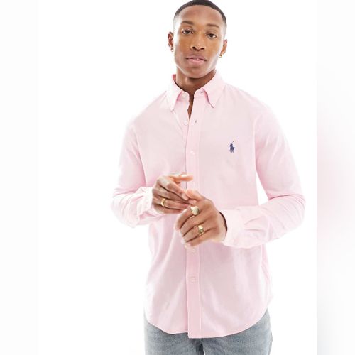 Chemise rose discount ralph lauren homme