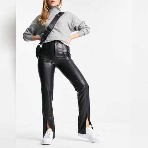 Pantalon simili cuir pull and sale bear