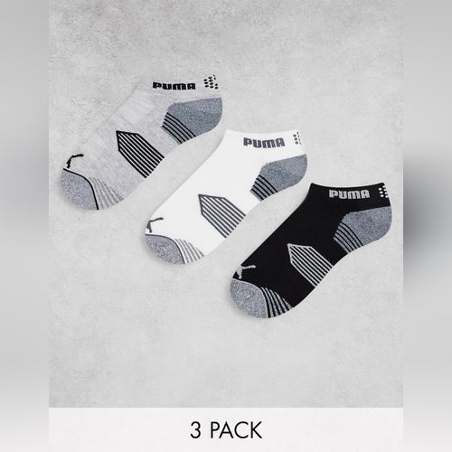 Puma - Lot de 3 paires de chaussettes basses - Noir